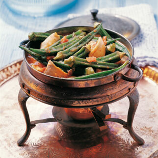 Huhn mit Okraschoten Huhn mit Okraschoten