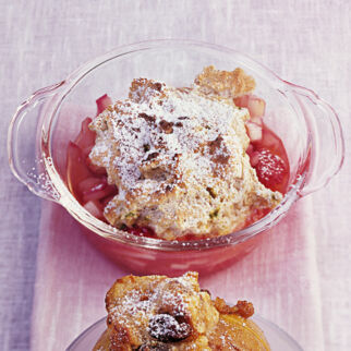 Rhabarber mit Baiser Rhabarber mit Baiser