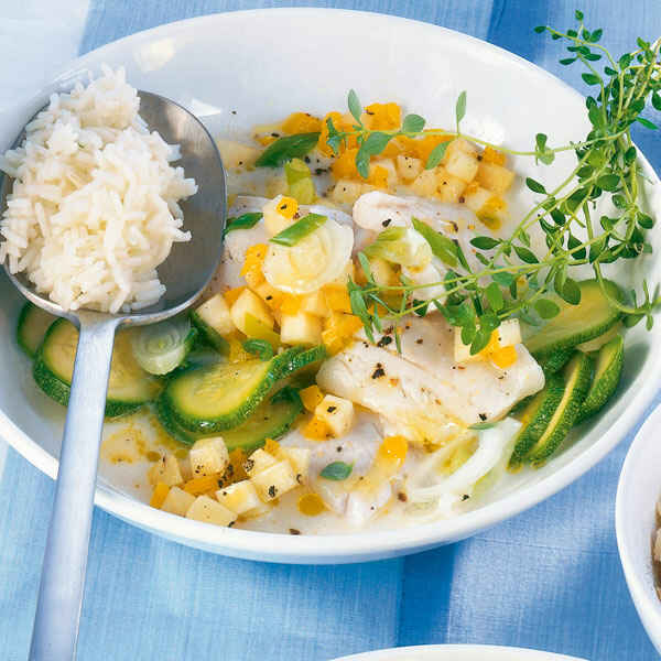 Seelachsfilet mit Gemüse-Käse-Kruste Rezept | Küchengötter Seelachsfilet mit Gemüse-Käse-Kruste Rezept | Küchengötter