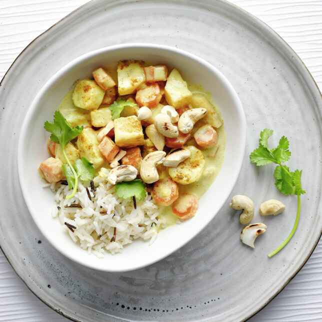 Veganes Gemüsecurry mit Kokosmilch Rezept | Küchengötter Veganes Gemüsecurry mit Kokosmilch Rezept | Küchengötter