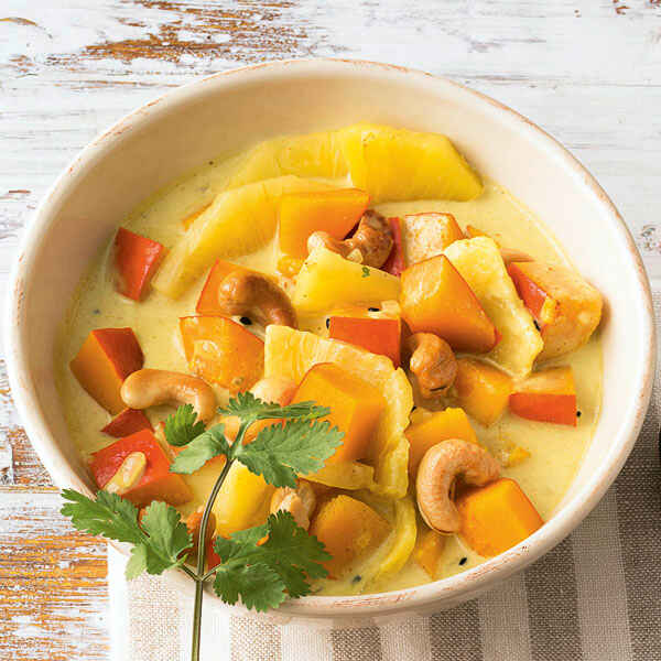 Vegane Ananas-Kürbis-Cremesuppe Rezept | Küchengötter