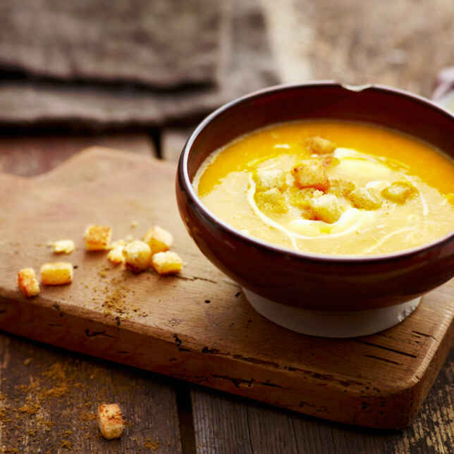 Kürbissuppe mit Lauch Rezept | Küchengötter Kürbissuppe mit Lauch Rezept | Küchengötter