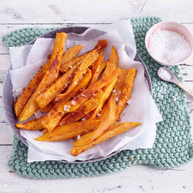 Knusprig Gebackene Süßkartoffeln