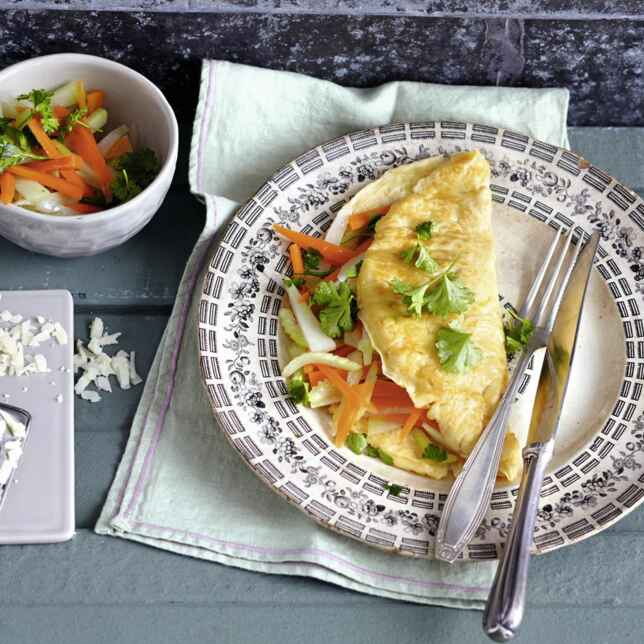 Pfannkuchen mit Gemüse und Frischkäse | Slow Carb Rezept | Küchengötter Pfannkuchen mit Gemüse und Frischkäse | Slow Carb Rezept | Küchengötter