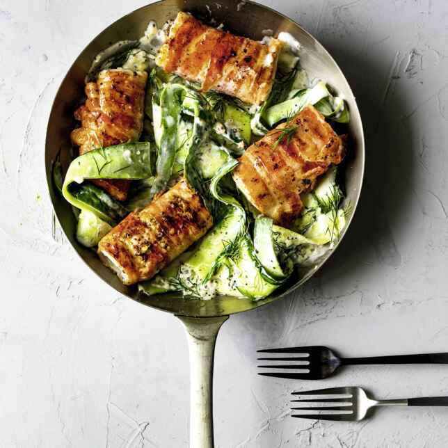 Kabeljau mit Pfannengemüse aus der Heißluftfritteuse Rezept Küchengötter