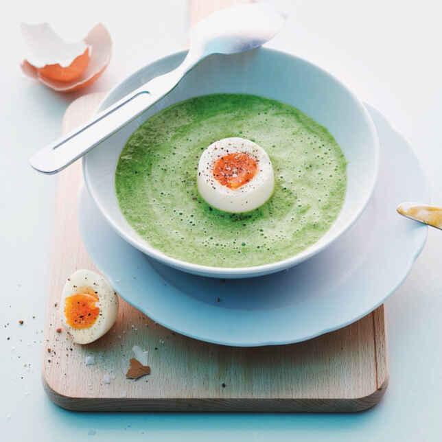 Spinatcremesuppe mit Kokosmilch Rezept | Küchengötter Spinatcremesuppe mit Kokosmilch Rezept | Küchengötter