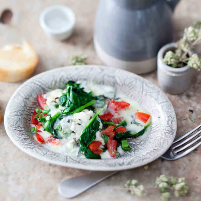 Knoblauch-Spinat mit Gorgonzola Rezept | Raclette | Küchengötter