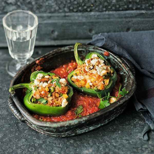 Gefüllte Paprikaschoten mit Hackfleisch und Reis Rezept | Küchengötter