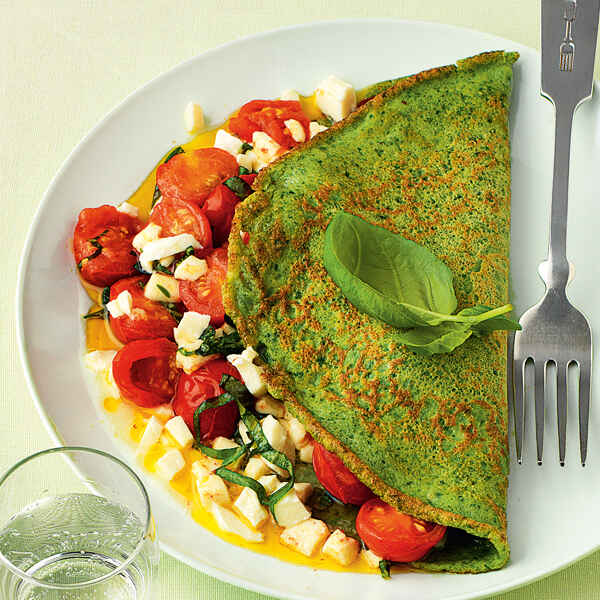 Pfannkuchen mit Spinat-Ricotta-Füllung Rezept | Küchengötter