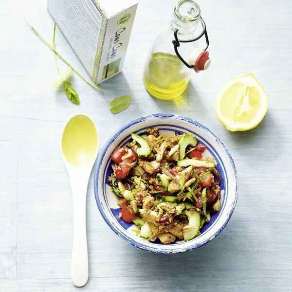 Couscous-Salat mit Hähnchen Rezept | Küchengötter Couscous-Salat mit Hähnchen Rezept | Küchengötter