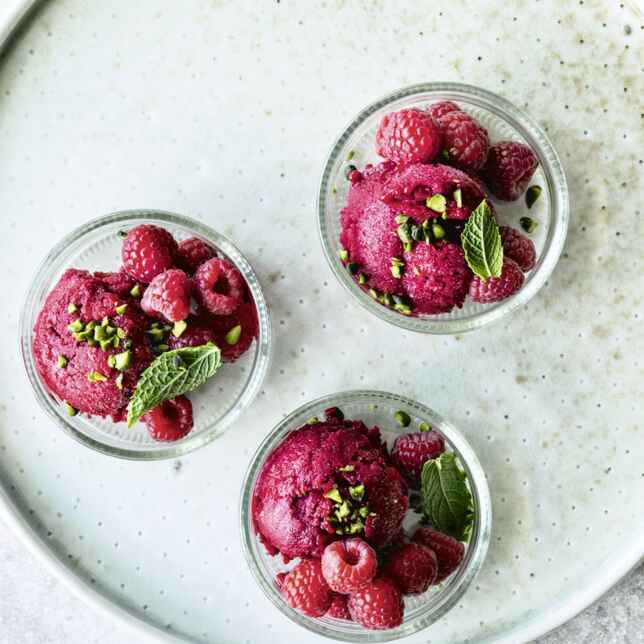 Kiwi-Himbeer-Sorbet Rezept | Küchengötter