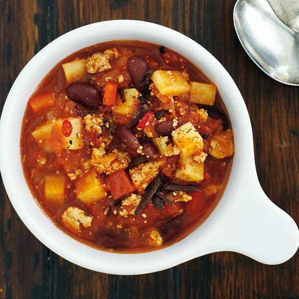 Veganes Chili sin carne mit Tofu Rezept Küchengötter
