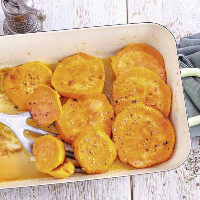 Bratkartoffeln aus Süßkartoffeln mit Speck Rezept | Küchengötter Bratkartoffeln aus Süßkartoffeln mit Speck Rezept | Küchengötter