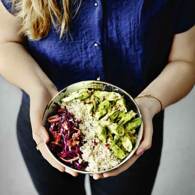 Curry-Linsen-Rotkohl mit Ingwer-Raïta Rezept | Küchengötter