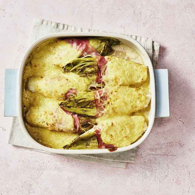 Chicorée überbacken mit Schinken und Käse Rezept | Küchengötter Chicorée überbacken mit Schinken und Käse Rezept | Küchengötter