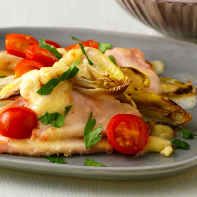 Chicorée überbacken mit Schinken und Käse Rezept | Küchengötter Chicorée überbacken mit Schinken und Käse Rezept | Küchengötter