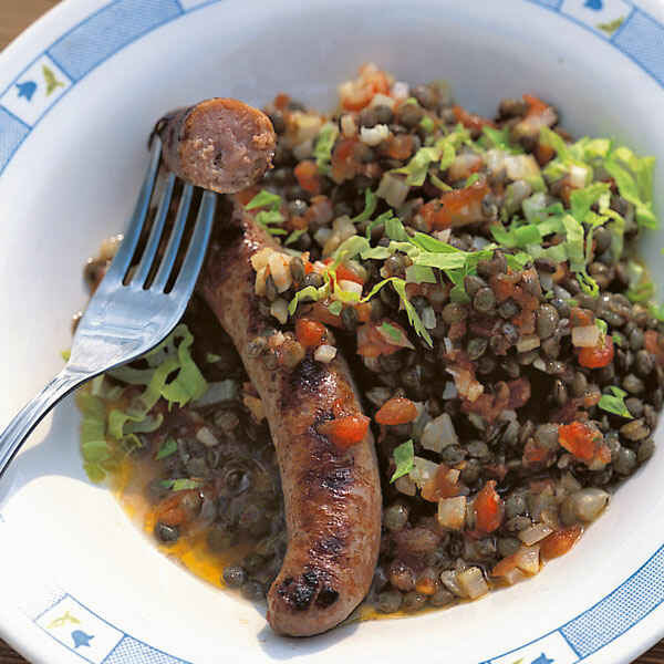Balsamico-Linsen mit Salsicce Rezept | Küchengötter Balsamico-Linsen mit Salsicce Rezept | Küchengötter