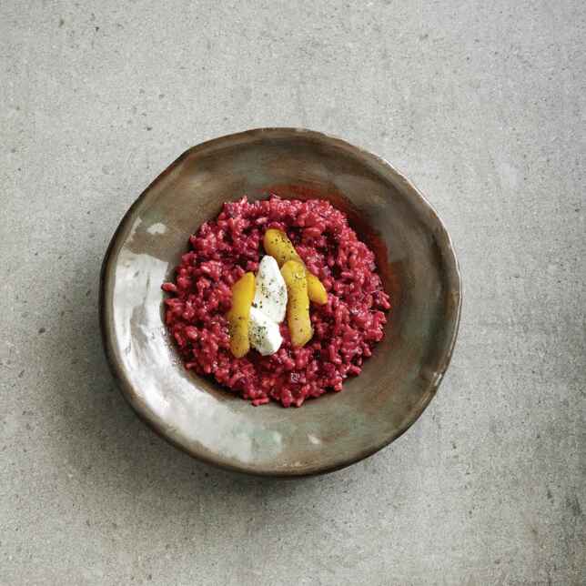 Lauch-Champagner-Risotto mit Äpfeln Rezept | Küchengötter Lauch-Champagner-Risotto mit Äpfeln Rezept | Küchengötter