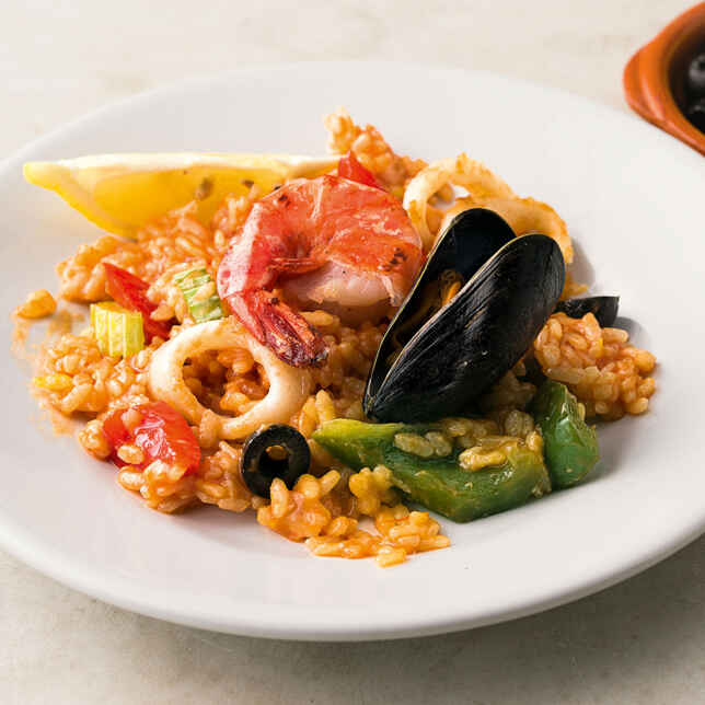 Nudel-Paella mit Meeresfrüchten Rezept | Küchengötter