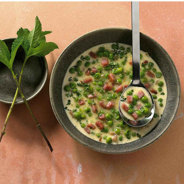 Graupenrisotto mit Erbsen und Schinken Rezept | Küchengötter