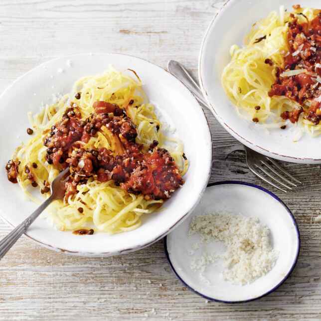 Low Carb Auberginen-Zucchini-Lasagne mit Linsenbolognese | Küchengötter Low Carb Auberginen-Zucchini-Lasagne mit Linsenbolognese | Küchengötter