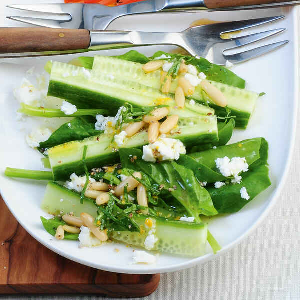 Salatherzen mit Orangen und Feta Rezept | Küchengötter Salatherzen mit Orangen und Feta Rezept | Küchengötter