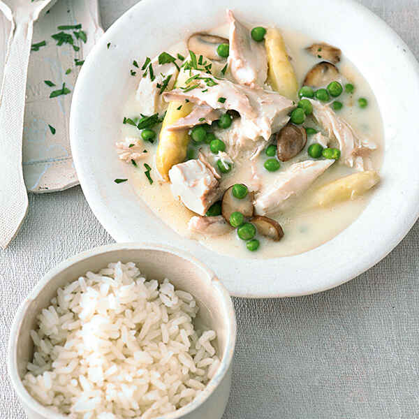 Grünes Hühnerfrikassee Rezept | Küchengötter