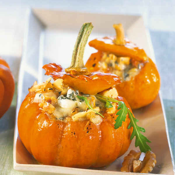Gefüllte Kürbisse vegetarisch Rezept | Küchengötter Gefüllte Kürbisse vegetarisch Rezept | Küchengötter