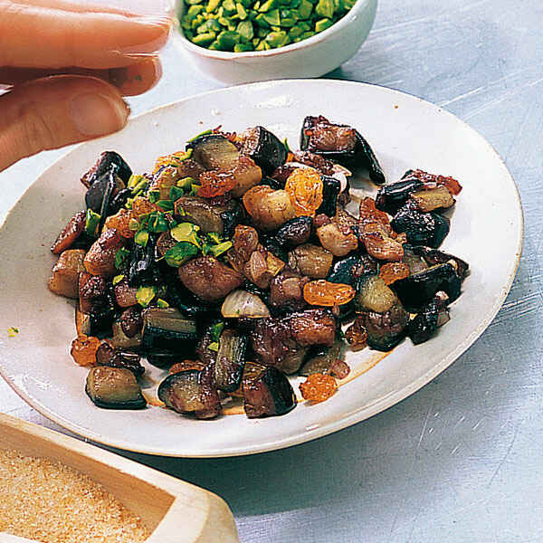 Auberginen-Aprikosen-Ragout Rezept | Küchengötter Auberginen-Aprikosen-Ragout Rezept | Küchengötter