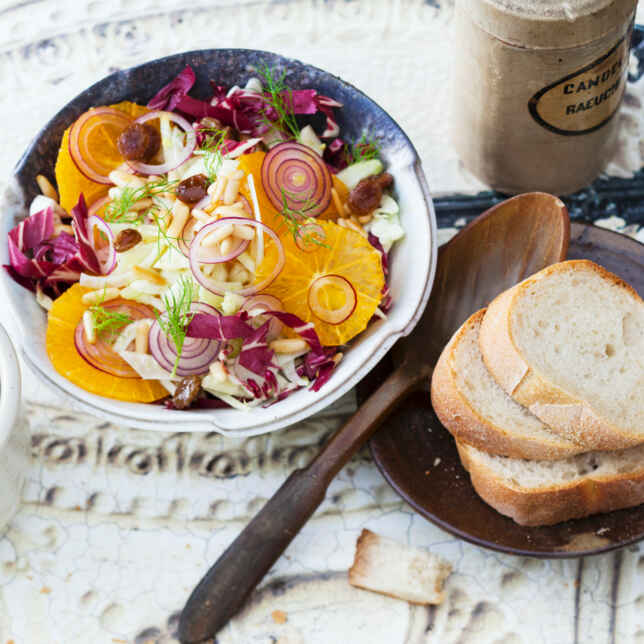 Radicchio-Fenchel-Salat mit Orangen Rezept | Küchengötter Radicchio-Fenchel-Salat mit Orangen Rezept | Küchengötter