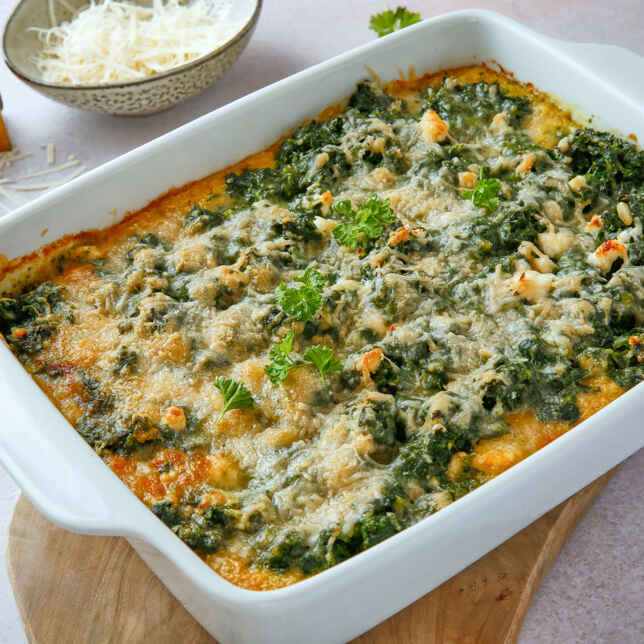 Kartoffel-Spinat-Auflauf mit Schafkäse Rezept | Küchengötter Kartoffel-Spinat-Auflauf mit Schafkäse Rezept | Küchengötter