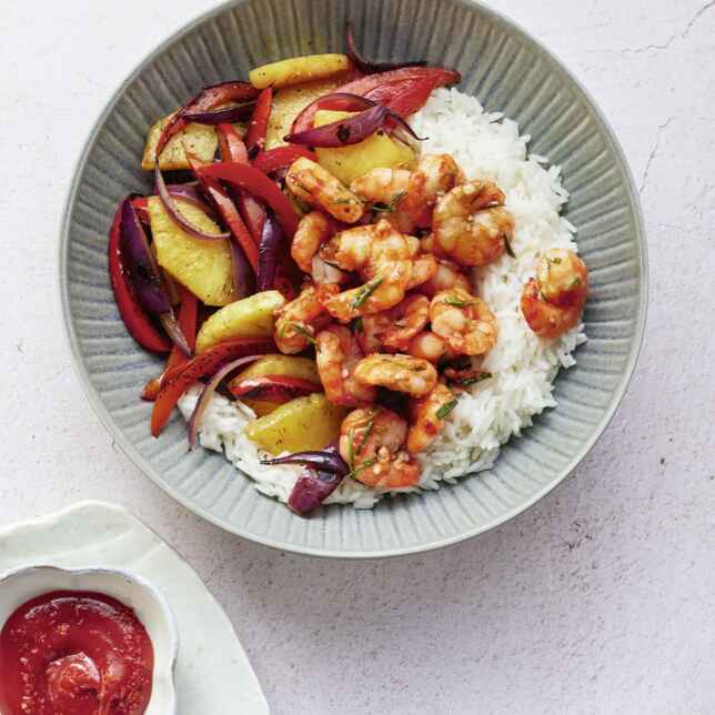 Wildreis-Bowl mit Garnelen Rezept | Küchengötter