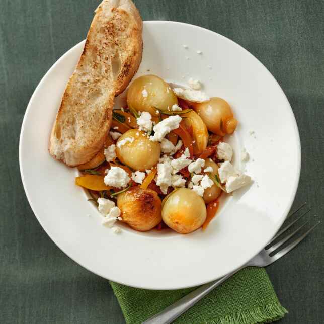 Roter Paprikareis mit Feta Rezept | Küchengötter Roter Paprikareis mit Feta Rezept | Küchengötter