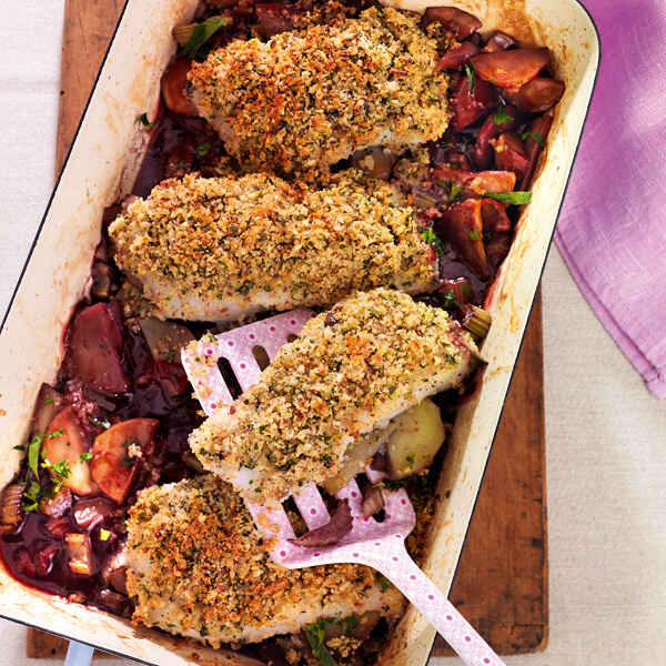 Zanderfilet mit Kräuterkruste und grünen Bohnen Rezept | Küchengötter Zanderfilet mit Kräuterkruste und grünen Bohnen Rezept | Küchengötter