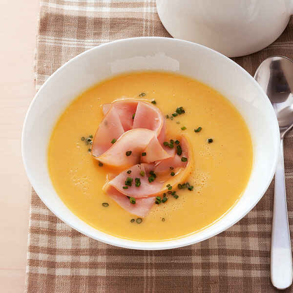 Kürbis-Kokos-Suppe mit Garnelen Rezept | Küchengötter Kürbis-Kokos-Suppe mit Garnelen Rezept | Küchengötter