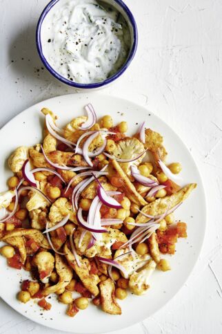 Geflügelgyros mit gebratenem Blumenkohl Geflügelgyros mit gebratenem Blumenkohl