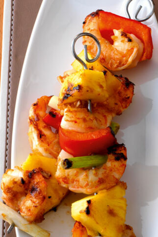 Fruchtige Garnelenspieße Fruchtige Garnelenspieße