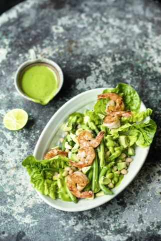 Bohnensalat mit Garnelen Bohnensalat mit Garnelen