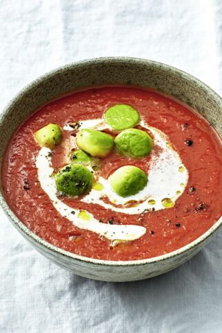 Tomatensuppe mit Avocado Tomatensuppe mit Avocado