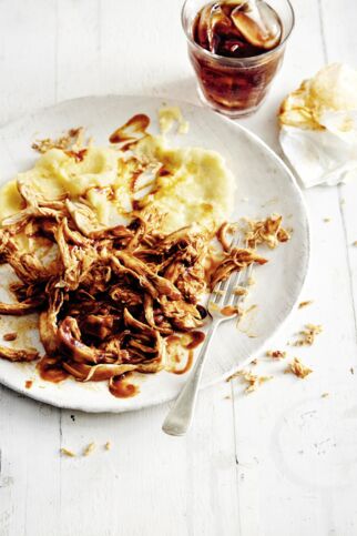 Pulled Chicken in BBQ-Sauce