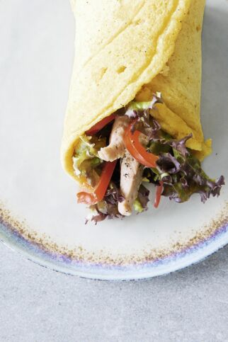 Linsenwraps mit Hähnchen Linsenwraps mit Hähnchen