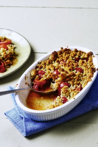 Kirschtomaten mit Parmesanstreuseln Kirschtomaten mit Parmesanstreuseln