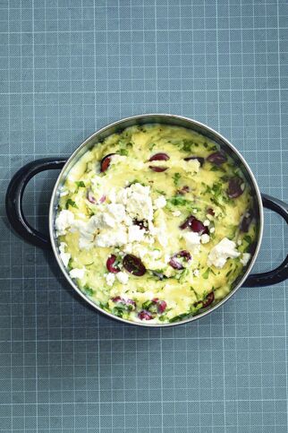 Püree mit Feta und Oliven Püree mit Feta und Oliven