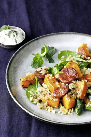 One-Pot-Bulgur mit Merguez One-Pot-Bulgur mit Merguez