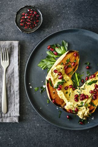 Baba Ghanoush auf Süsskartoffel