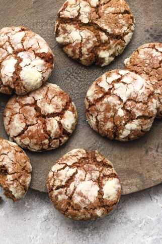 Lebkuchen-Crinkle-Cookies