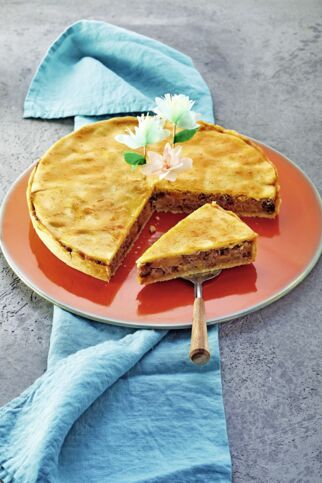 Gedeckter Apfelkuchen