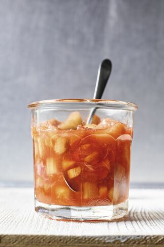 Rhabarber-Papaya-Konfitüre mit Kokos Rhabarber-Papaya-Konfitüre mit Kokos