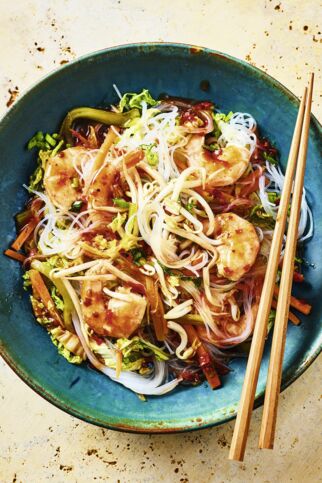 Bami Goreng mit Garnelen Bami Goreng mit Garnelen