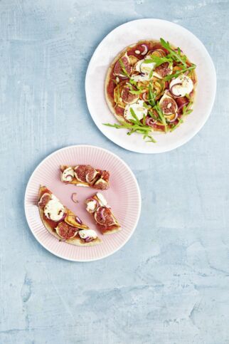 Mini-Pizzen mit Süßkartoffel und Feige